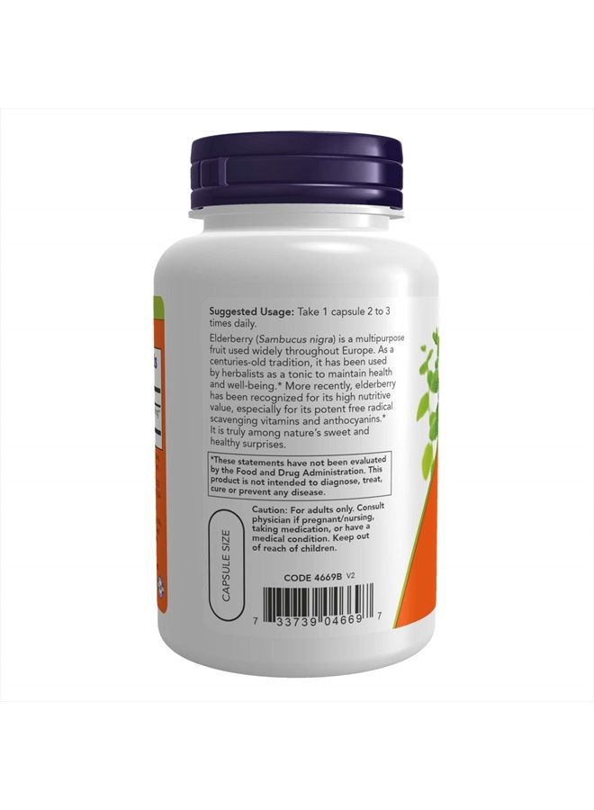 now Supplements, Elderberry (Sambucus nigra)500 mg, 10:1 Concentrate, 120 Veg Capsules - Image 3