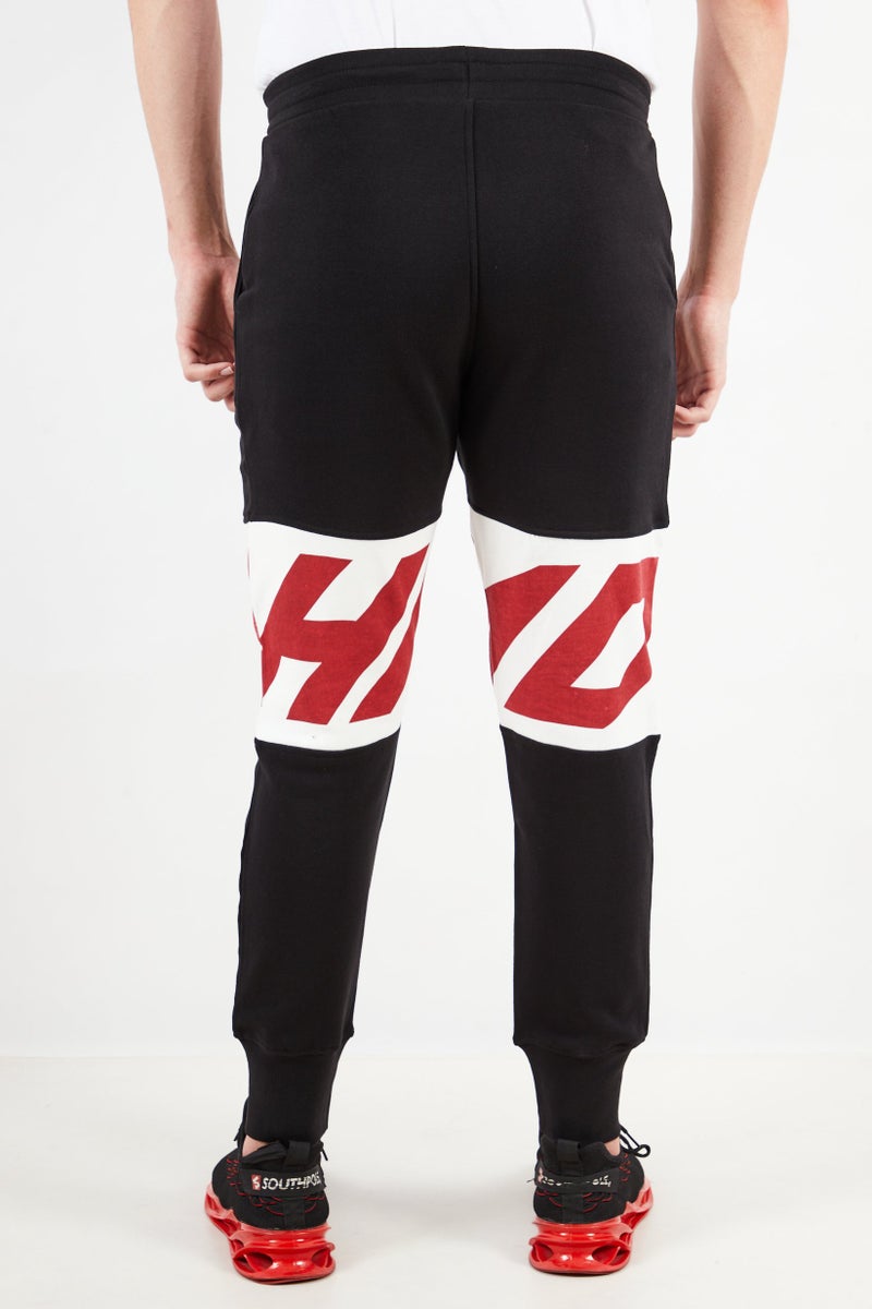 JOHN RICHMOND Men Regular Fit Side Pocket Sweatpants, Black - Image 3