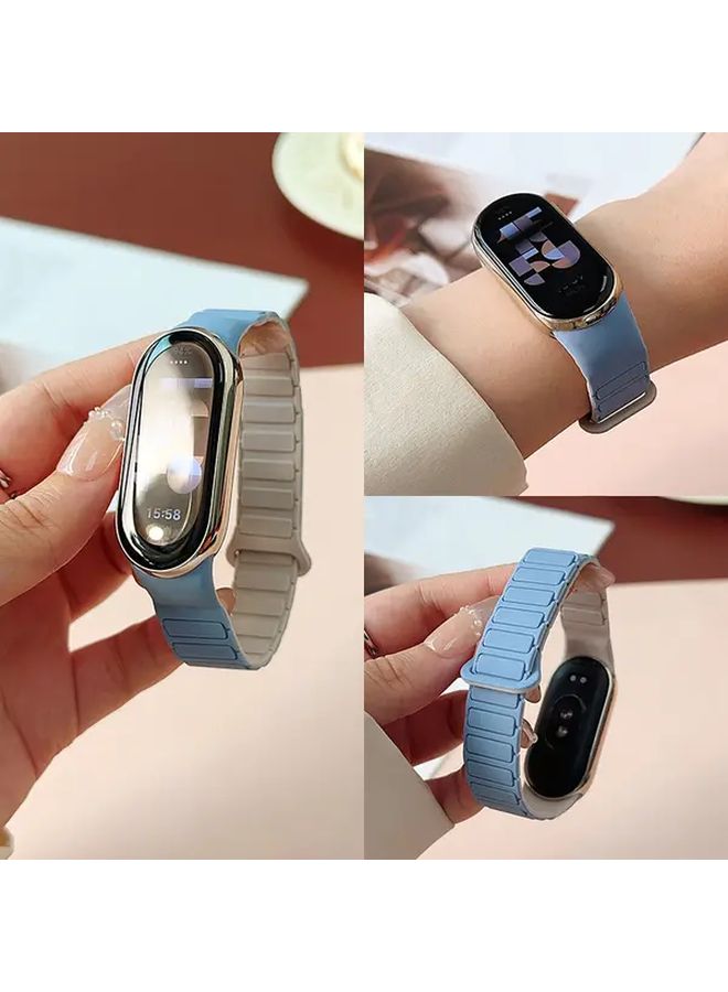 Xiaomi Mi Band 10 9 8 NFC Magnetic Strap Replacement Milk Tea Rock White - Image 5