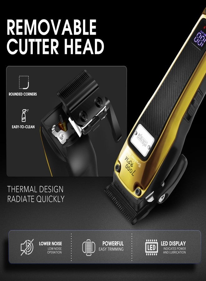 DSP Professional Barber Clipper Cordless, Hair Clipper for Men, Powerful Clipper, BLDC Motor & DLC Coated Detachable Blade with Charging Base - Image 4