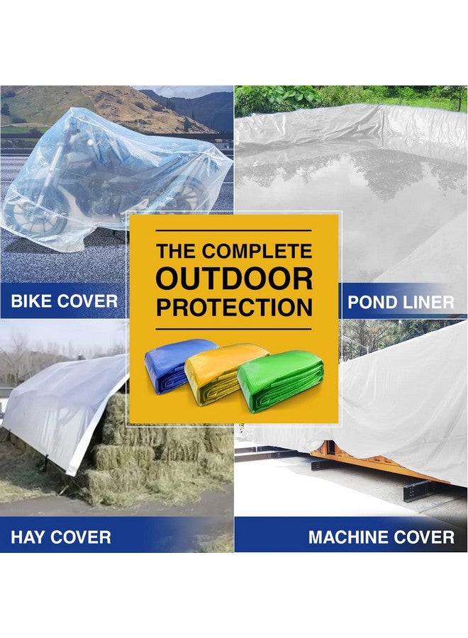 TUFFPAULIN Plastic 10X 8Ft 120 GSM Transparent Tarpaulin Tirpal Tadpatri Tharpai Thadika,Extra Strong,Reinforced,Uv Resistant,100% Waterproof Virgin,6 Layer Mlcl 3D Rib Technology-1 No,96x120x0.03 in - Image 5