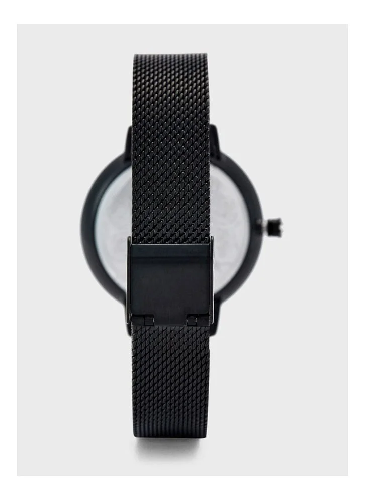 POLICE Women's Socotra Women's 42mm Analog Quartz Watch with Black Stainless Steel Bracelet