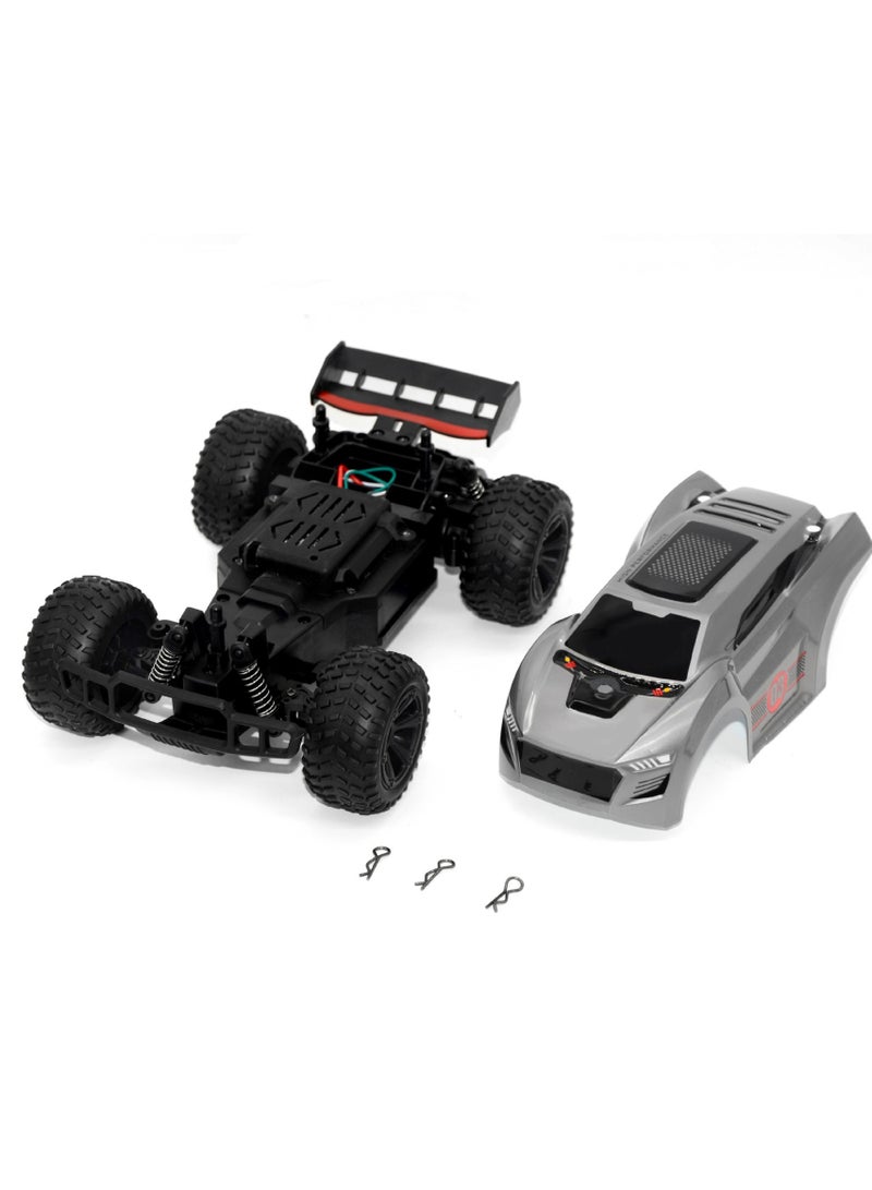 ميكسد سيارة تحكم عن بعد - سيارة Rc عالية السرعة 2.4 جيجا هرتز، سيارة سباق Rc على الطرق الوعرة مع أضواء LED ملونة وبطارية قابلة لإعادة الشحن، لعبة سيارة كهربائية هدية للأولاد والبنات والأطفال - Image 3