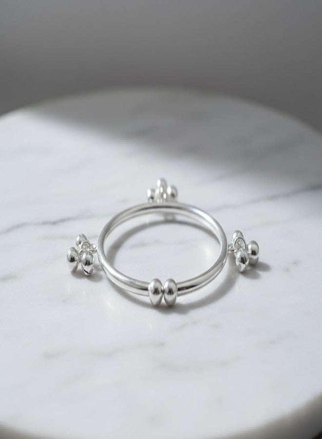 Parnika MJ 925 Light Comfortable Traditional Plain Hollow Baby Bangles in Pure 92.5 Sterling Silver for Kids - One Piece 60H - Image 2