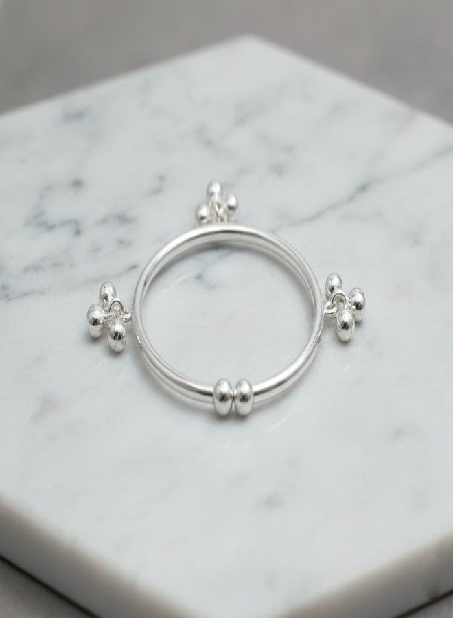 Parnika MJ 925 Light Comfortable Traditional Plain Hollow Baby Bangles in Pure 92.5 Sterling Silver for Kids - One Piece 60H - Image 3