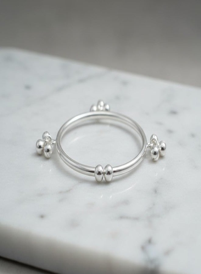 Parnika MJ 925 Light Comfortable Traditional Plain Hollow Baby Bangles in Pure 92.5 Sterling Silver for Kids - One Piece 60H - Image 4
