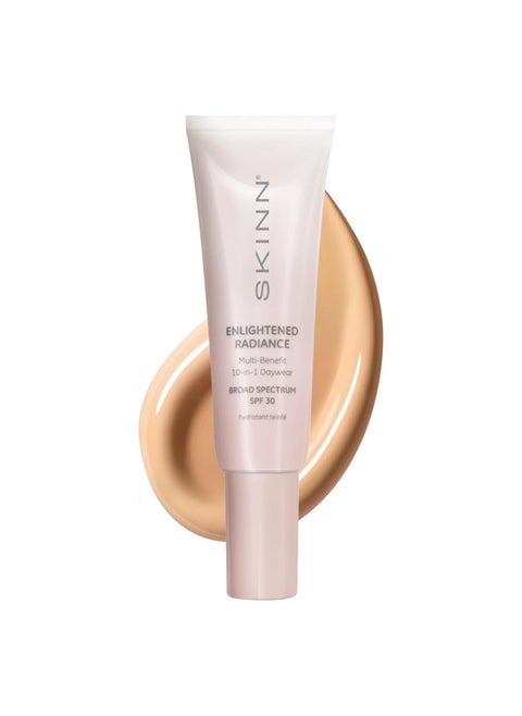SKINN Enlightened Radiance 10-in-1 Tinted Sunscreen Broad Spectrum with SPF 30, (Fair) - Hydrating & Brightening Tinted Moisturizer for Face, Wrinkles & Fine Line - Lightweight Coverage Skin Tint