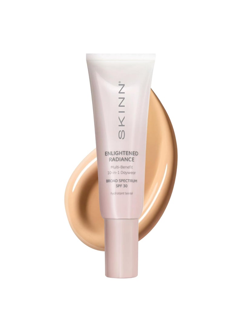 Skinn SKINN Enlightened Radiance 10-in-1 Tinted Sunscreen Broad Spectrum with SPF 30, (Fair) - Hydrating & Brightening Tinted Moisturizer for Face, Wrinkles & Fine Line - Lightweight Coverage Skin Tint 