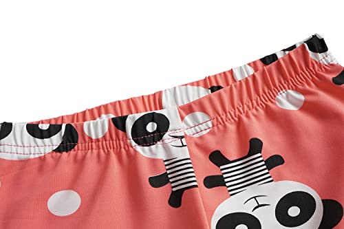 MyFav Children Girl Pajama Long Sleeve Sleepwear Cute Big-Eye Panda Nightclothes (1-Red Panda, 6 Years) - Image 5