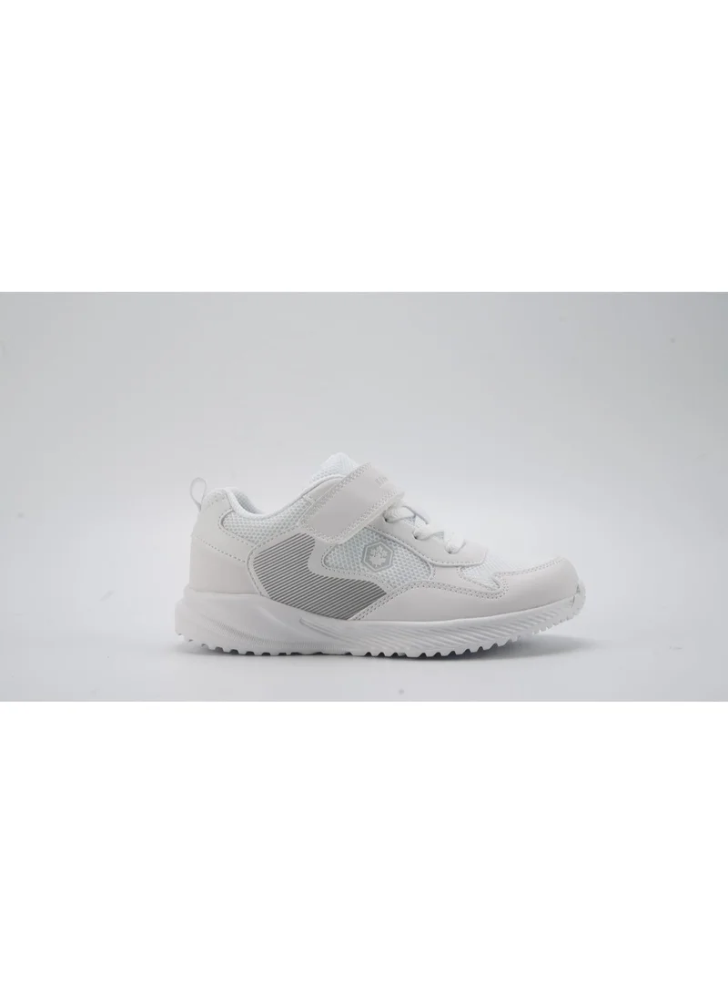 Lumberjack Lumberjack Unisex Kids School Shoes White Hook & Loop Strap Lightweight Sports School Sneakers for Boys & Girls