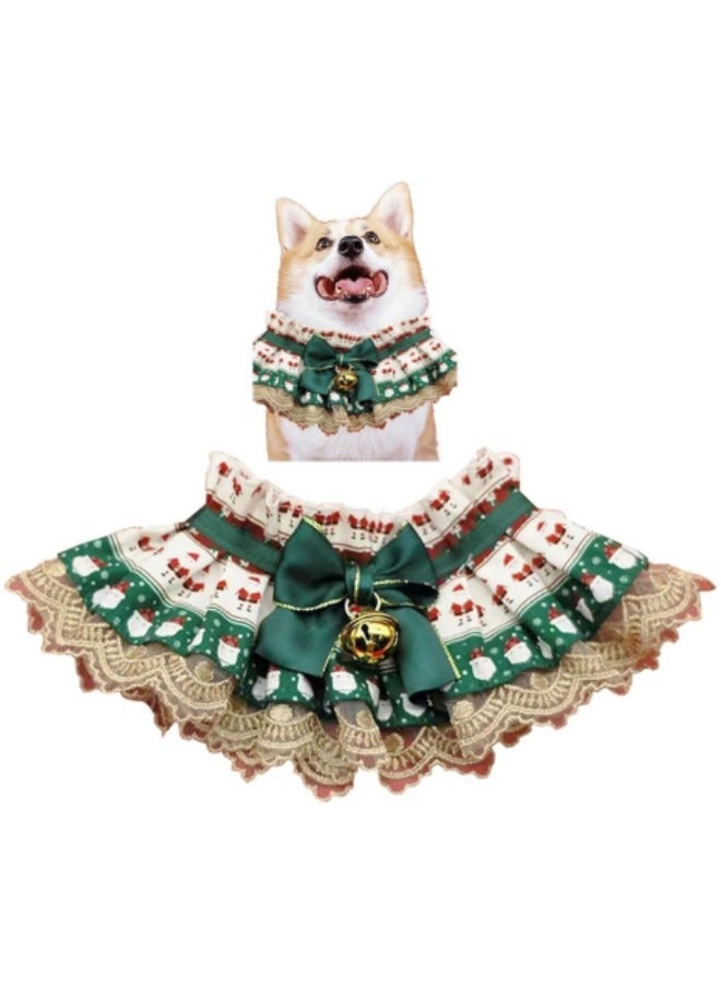 GGEROU Festival Pet Costume for Dogs Cat,Dog Cat Bowtie Bib Scarf Pet Saliva Towel,Bell - Image 1