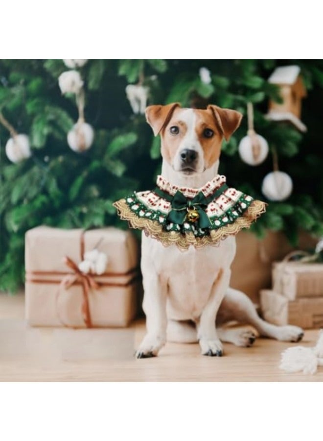 GGEROU Festival Pet Costume for Dogs Cat,Dog Cat Bowtie Bib Scarf Pet Saliva Towel,Bell - Image 2