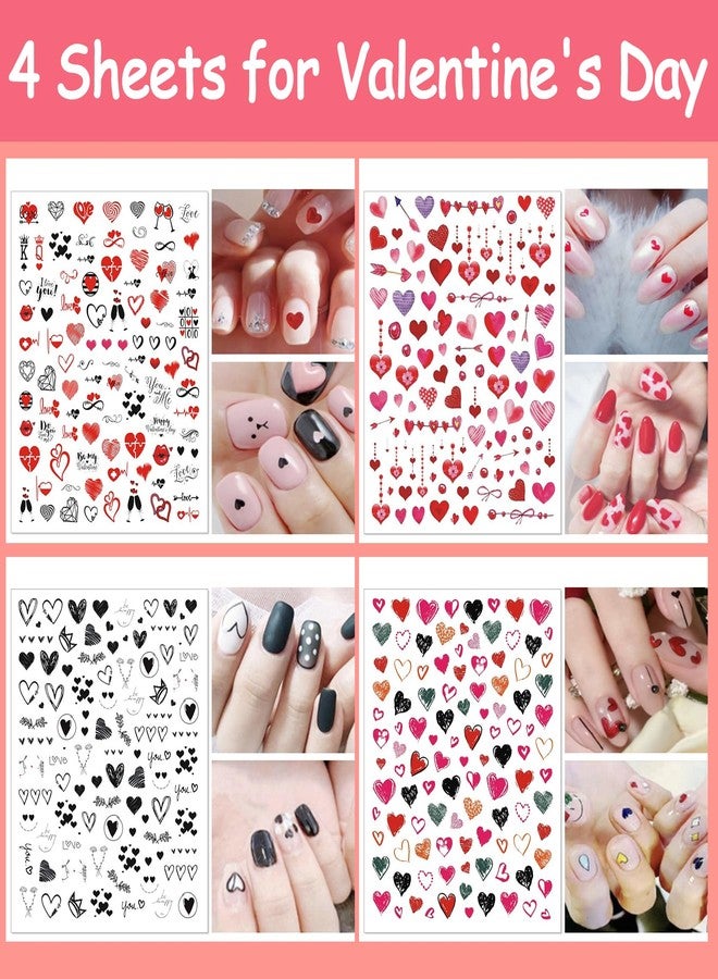 TailaiMei 20 Sheet All Holidays Nail Art Stickers, Mixed Seasons Variety Pack for Halloween Fall Christmas Valentine's Day Nail Decals, Self-Adhesive Design Year Round Assorted Nail Decorations - Image 5