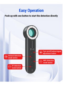 Generic Hidden Camera Detectors, RF Signal Detector with 5 Levels Sensitivity, 3 Detection Modes, Audio Monitoring Detection, Covert Surveillance Scanner with Buzzer for Office, Hotels, Bathroom, Travel  - Image 2