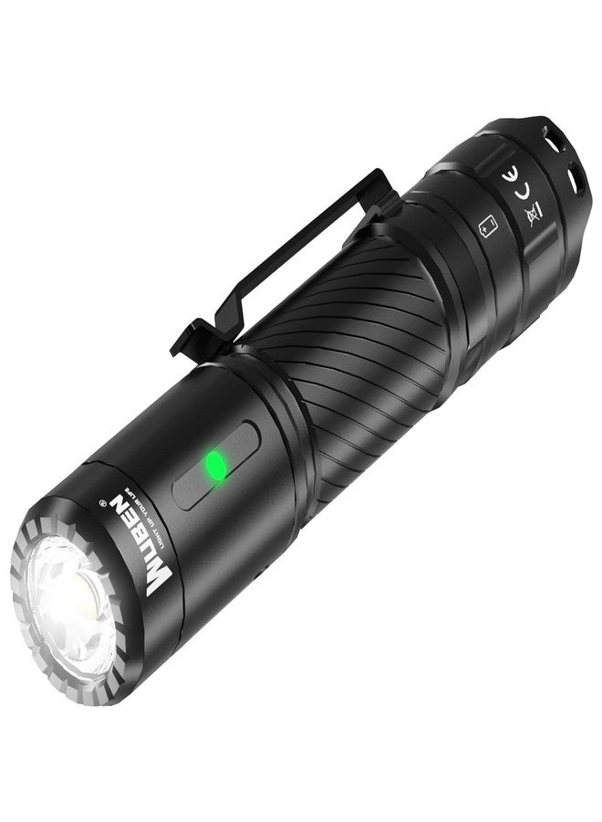 WUBEN C3 Rechargeable Flashlight 1200 High Lumens Super Bright, LED Tactical Flashlights, Powered EDC Flash Light IP68 Waterproof, 6 Light Modes for Camping, Emergency, Outdoor, Rescue, Inspection - Image 1