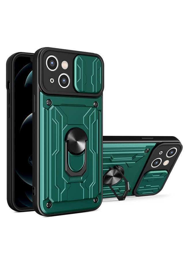 S-TOP Case For iPhone 15 Plus Sliding Camshield TPU+PC Phone Case with Card Slot - Image 1