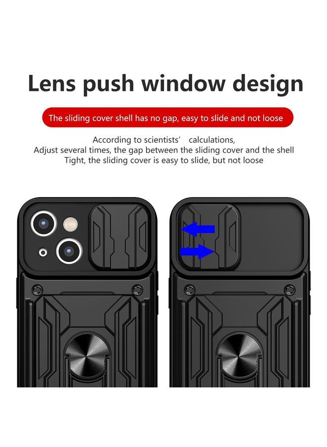 S-TOP Case For iPhone 15 Plus Sliding Camshield TPU+PC Phone Case with Card Slot - Image 3