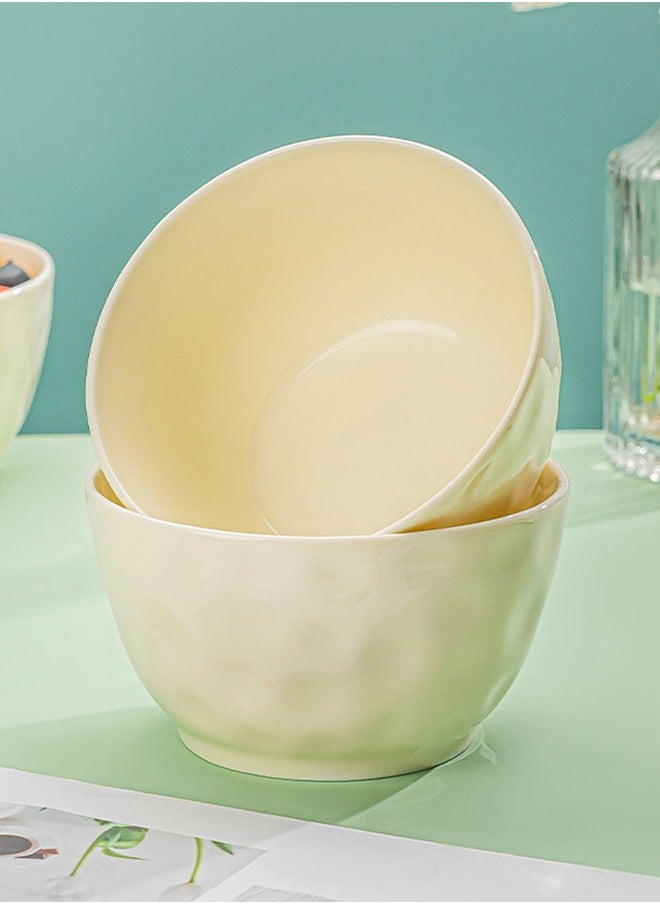 DUNISO - 5 Pcs Dinnerware Set,Home Tableware Set,Premium Serving Bowls Set,High Temperature Resistance, Easy To Clean，For 2 People Includes Plates, Round Bowls,For Oven And Dishwasher And Microwave Safe - Image 1