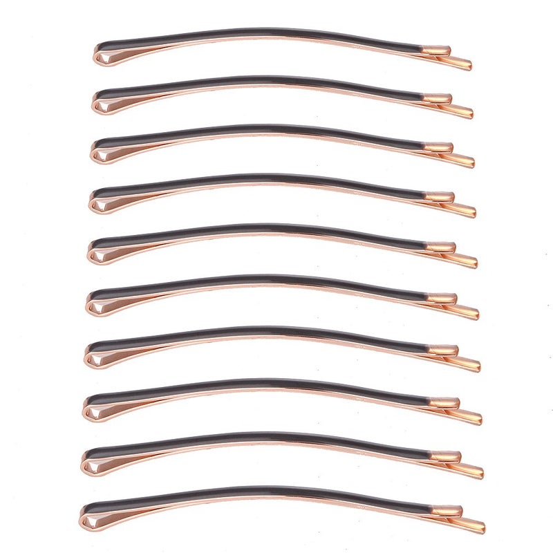 LONEEDY Yishenyishi Pack of 10 Curved Jumbo Bobby PinsHair Clips Gray