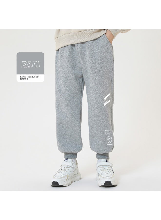 Badibadi Children's Sweatpants, Spring And Autumn, Large Size Boys' Athletic Pants, Fashionable Printed Elastic Waistband Bottoms - Image 3