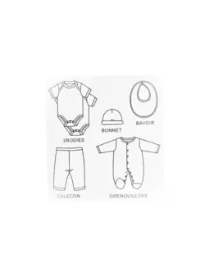 إيسينشيال طقم هدايا أساسيات المواليد الجدد (سليب سوت وبودي سوت) للأطفال من عمر 3-6 أشهر - مجموعة ملابس رضع كاملة من القطن الناعم المسامي باللون الأزرق السماوي - Image 2