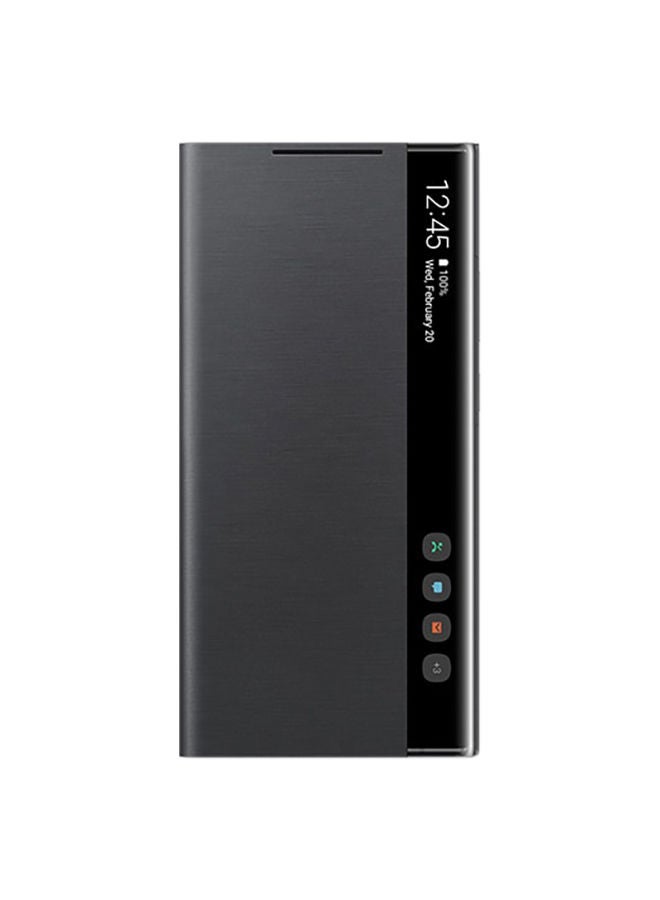 NIBEMINENT Galaxy Note-20 ULTRA Clear View Flip Cover Mystic Black 