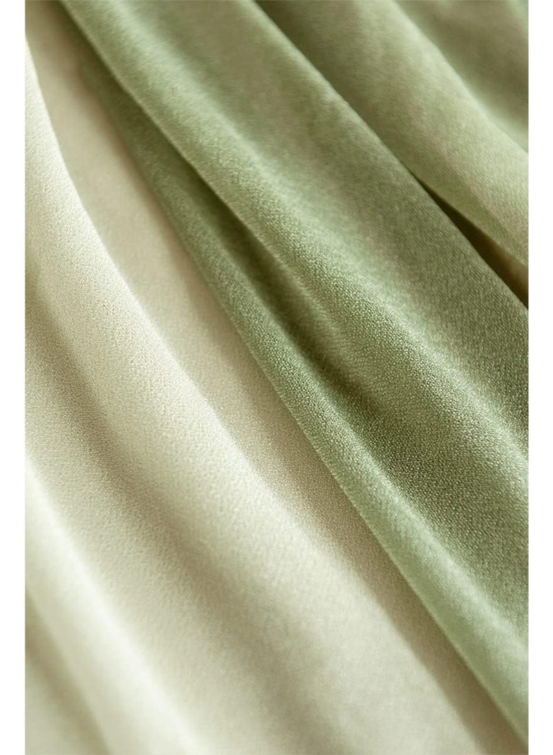 إزدنك مفرش طاولة شيفون أخضر حكيم وأخضر موراندي مقاس 75*300 سم (مجموعة من قطعتين) مناسب لتزيين طاولة على شكل قلب وحفلات الزفاف وحفلات الزفاف - Image 2