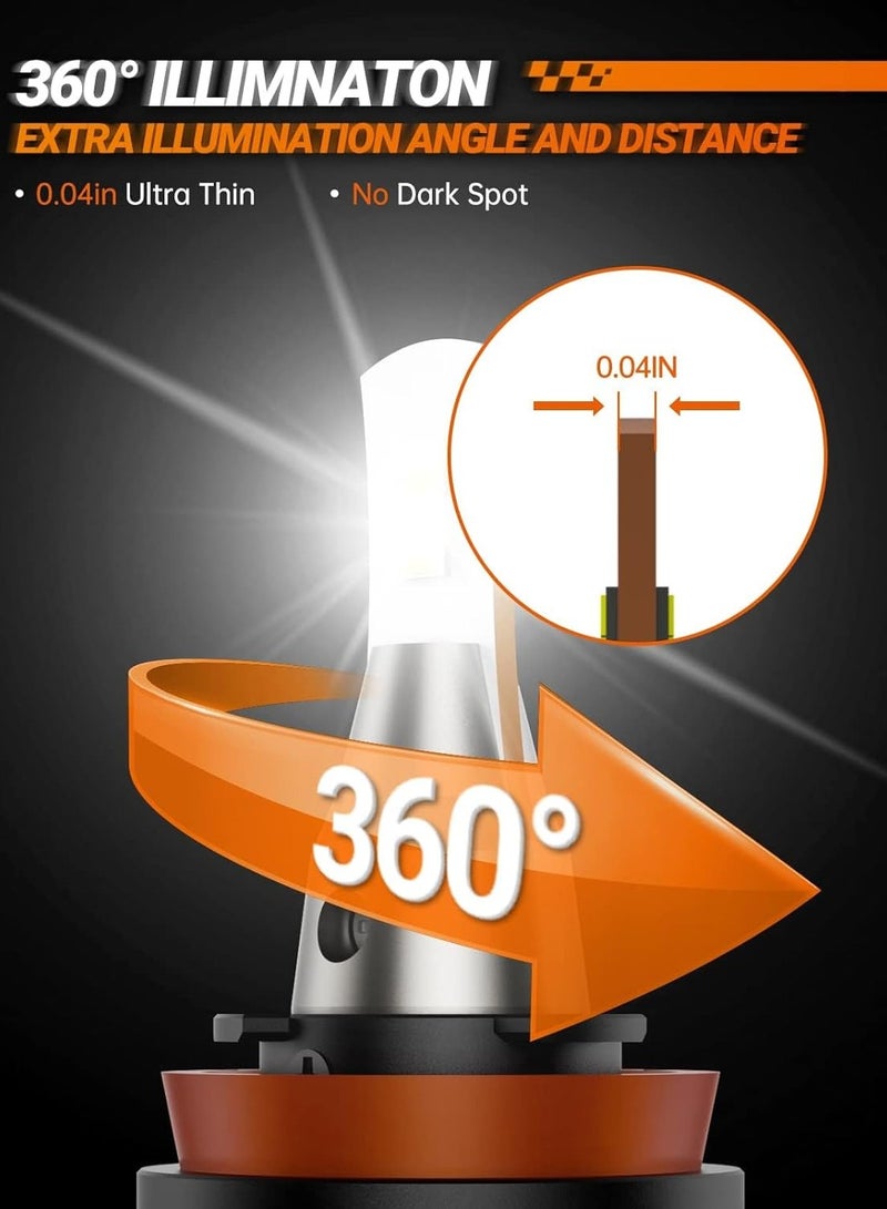 عام مجموعة مصابيح كهربائية 9005 9006 2024 مطورة، 800% 48000LM فائقة السطوع L2 9005/HB3 9006/HB4 مجموعة لمبات إضاءة Hi/Lo مع مروحة تبريد 15000 دورة في الدقيقة، 5 دقائق للتوصيل والتشغيل، حزمة من 2 - Image 3