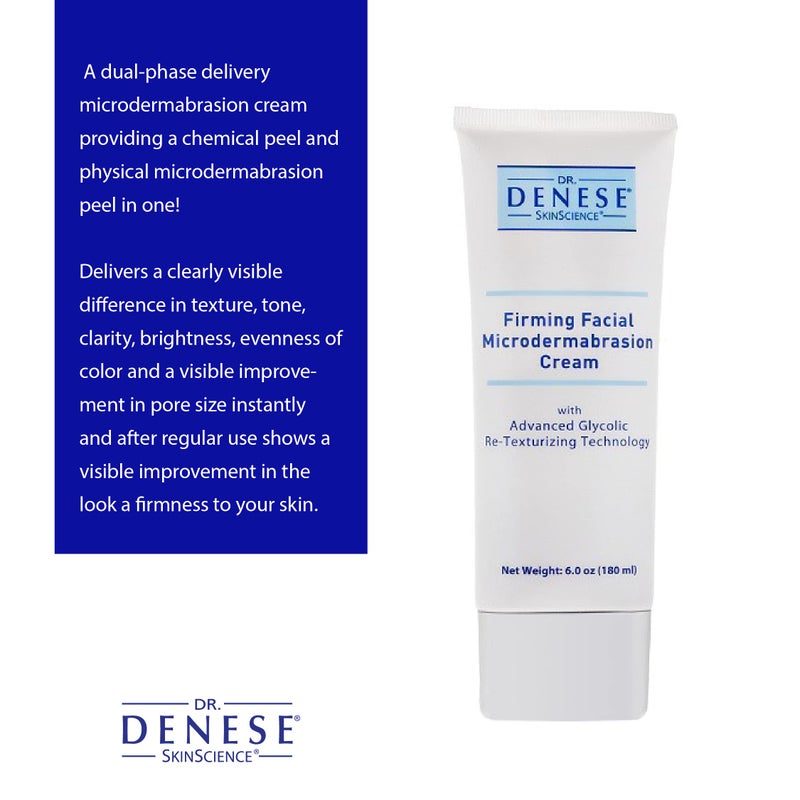 Dr. Denese SkinScience Firming Facial MicroDermabrasion Cream Refresh with Botanical Ingredients - Dual Physical Peel & Chemical Exfoliant For Glowing Radiant Skin - Paraben-Free, Cruelty-Free - 6oz - Image 2