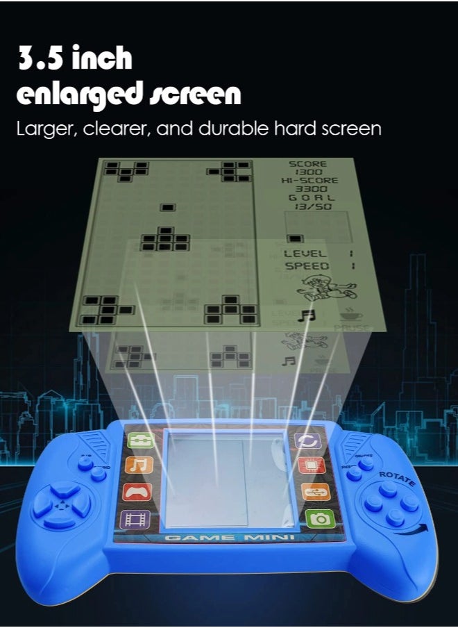 ShebSheb - Classic Tetris Game Console,Retro Handheld Game Console,Built in 23 Puzzle Games,3.5 In LCD Mini Portable Brick Game Player(Battery not included) - Image 1