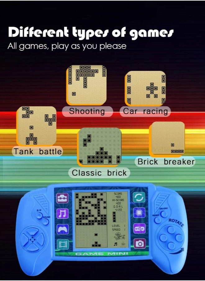 ShebSheb - Classic Tetris Game Console,Retro Handheld Game Console,Built in 23 Puzzle Games,3.5 In LCD Mini Portable Brick Game Player(Battery not included) - Image 1