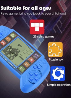 ShebSheb Classic Tetris Game Console,Retro Handheld Game Console,Built in 23 Puzzle Games,3.5 In LCD Mini Portable Brick Game Player(Battery not included)  - Image 4
