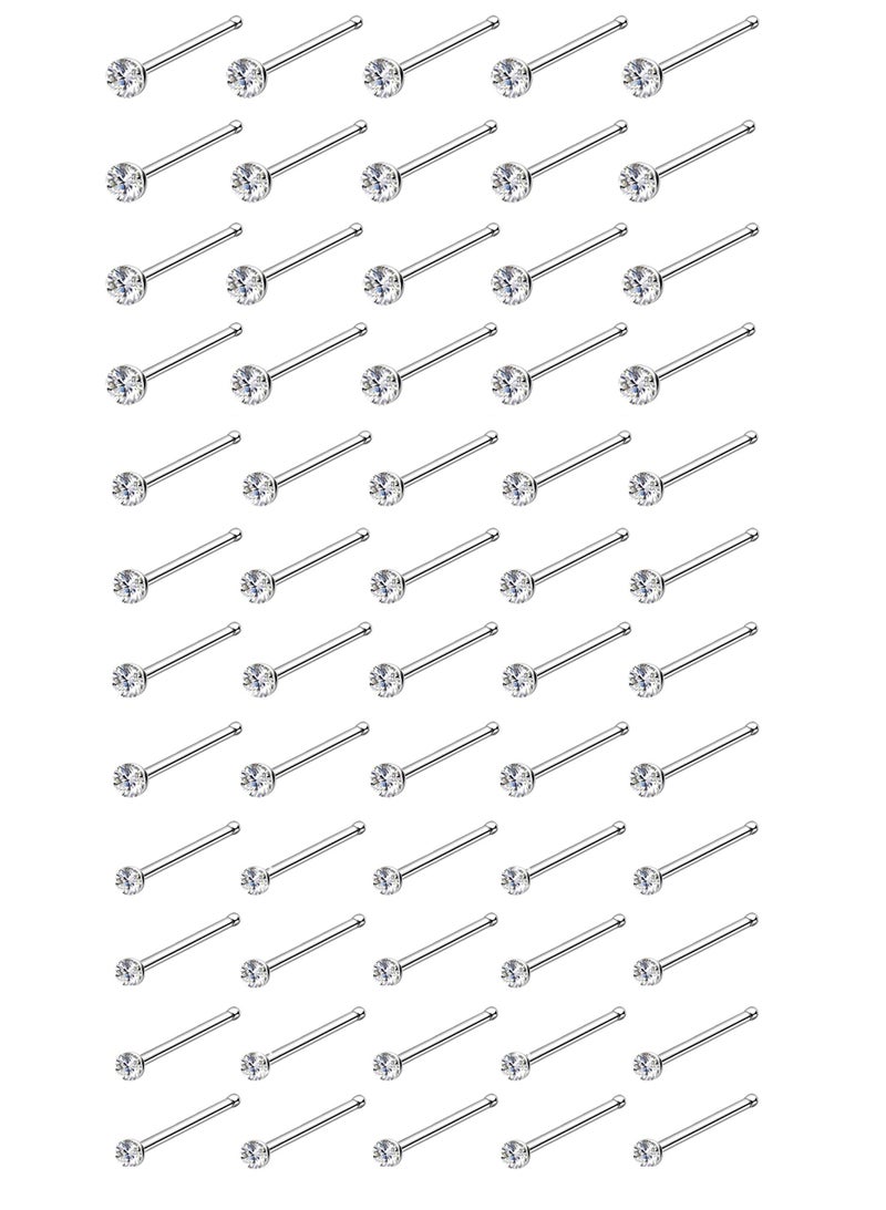 REVOLIA 60-120Pcs 22G 316L Stainless Steel Nose Studs Rings Piercing Body Jewelry 1.5-2.5mm S - Image 1