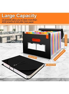 Generic Document Folder 25 Compartments High Capacity Expanding File Organiser Accordion Expandable Organiser Folder Folder Documents Bag Portable Sorting Folder Briefcase Busine  - Image 5