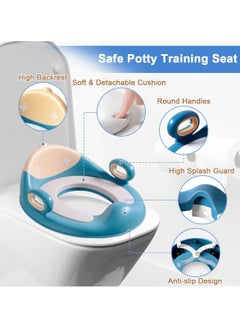 Gonice Potty Training Seat Portable Kids Toilet Seat, Large Non-Slip Potty Chair Toddler Toilet Trainer Ring with Detachable PU Padded Cushion Safe  - Image 5