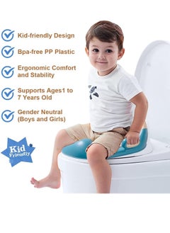 Gonice Potty Training Seat Portable Kids Toilet Seat, Large Non-Slip Potty Chair Toddler Toilet Trainer Ring with Detachable PU Padded Cushion Safe  - Image 3