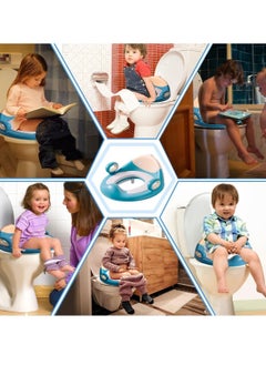 Gonice Potty Training Seat Portable Kids Toilet Seat, Large Non-Slip Potty Chair Toddler Toilet Trainer Ring with Detachable PU Padded Cushion Safe  - Image 4