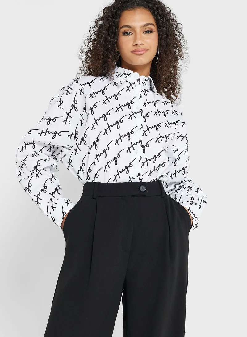 HUGO Printed Button Down Shirt