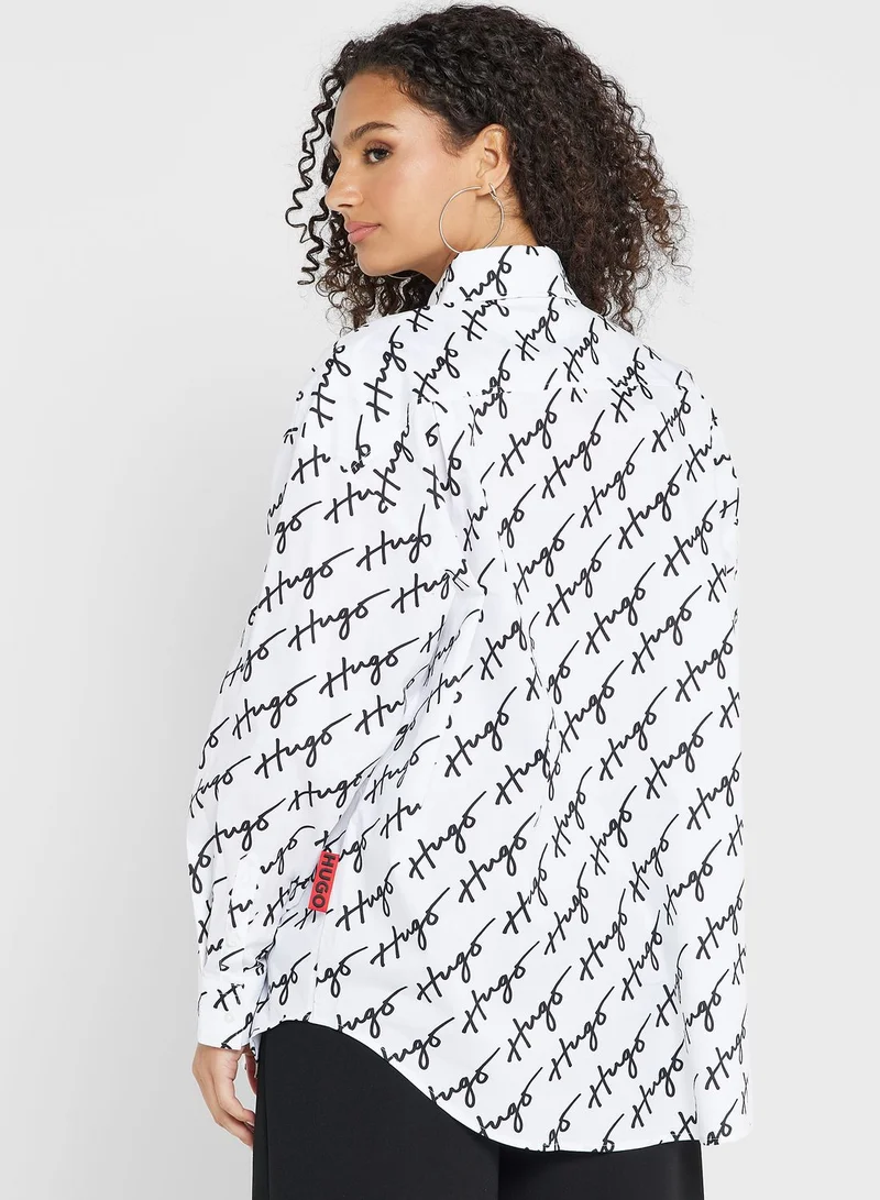 HUGO Printed Button Down Shirt