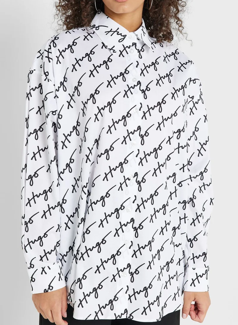 HUGO Printed Button Down Shirt