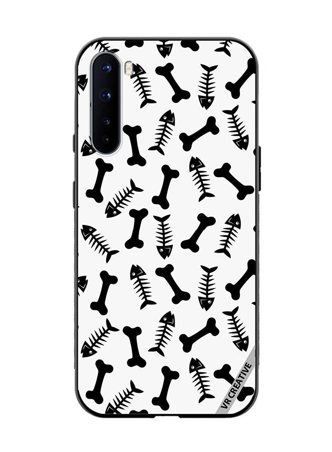 VR CREATIVE Protective Case Cover For OnePlus Nord Bones Seamless Pattern Design Multicolour - Image 1