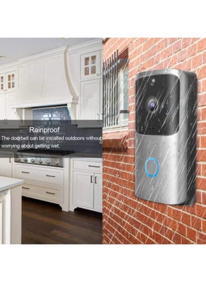 جرس باب ذكي لاسلكي – كاميرا 720P مع اتصال واي فاي وتحكم عن بُعد لتعزيز أمان المنزل - Image 4