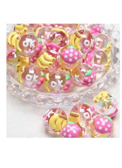 Taiahiro 18mmNew heavy oil hand-painted beaded beads, diy beaded jewelry accessories, DIY mobile phone chains, car hanging bag chains, hair rope beaded accessories(1piece/bag)  - Image 1