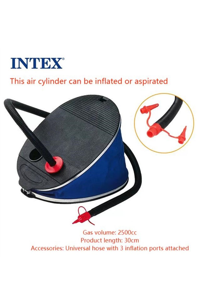 INTEX - Large Multipurpose Foot Pump，Inflation and Inhalation Dual-purpose，Air Pump with 3 Air Nozzles and 30cm Hose，Portable Air Pump for Pool Floats Air Mattress，Superb Endurance - Image 1
