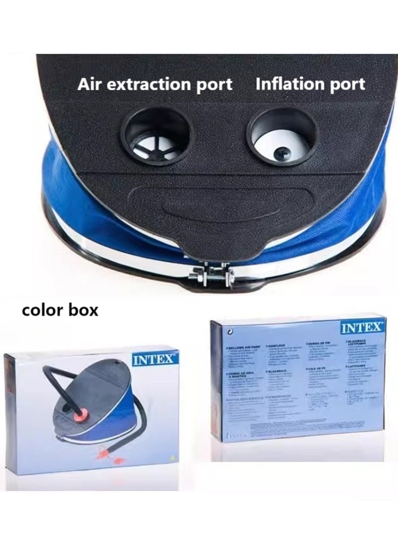 INTEX - Large Multipurpose Foot Pump，Inflation and Inhalation Dual-purpose，Air Pump with 3 Air Nozzles and 30cm Hose，Portable Air Pump for Pool Floats Air Mattress，Superb Endurance - Image 1