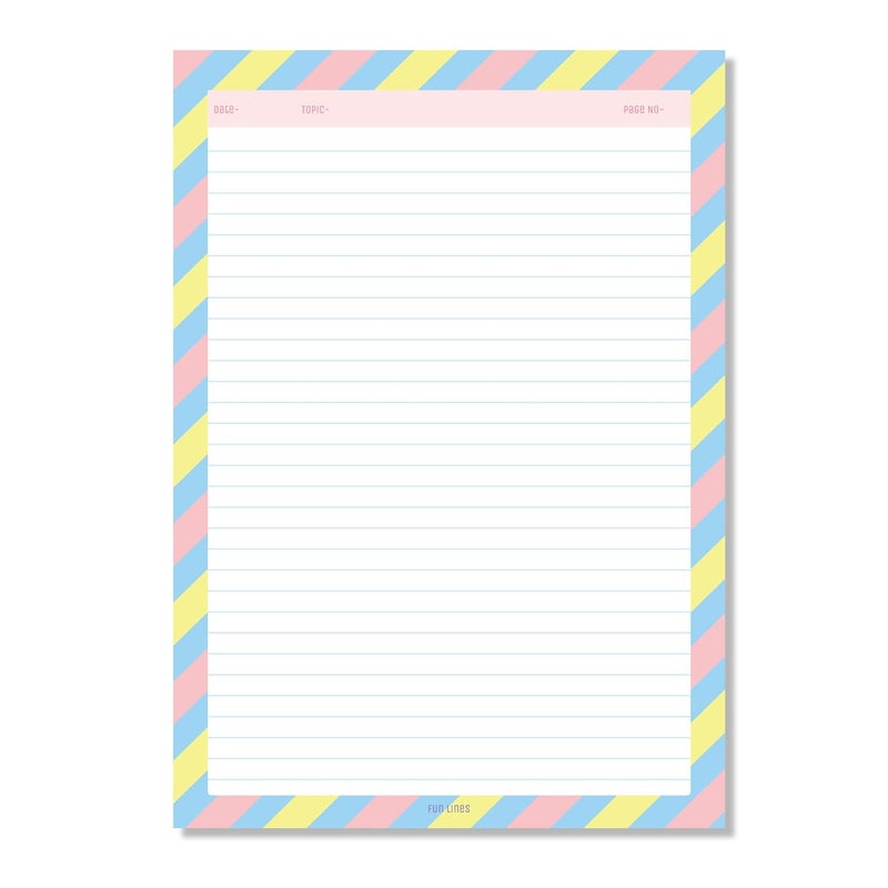 Fun Lines Premium A4 Project Papers I One Side Ruled I For Projects, Assignments,Holiday homework,Notes- Pack of 80 (Pack A) - Image 5