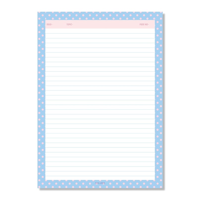Fun Lines Premium A4 Project Papers I One Side Ruled I For Projects, Assignments,Holiday homework,Notes- Pack of 80 (Pack A) - Image 2