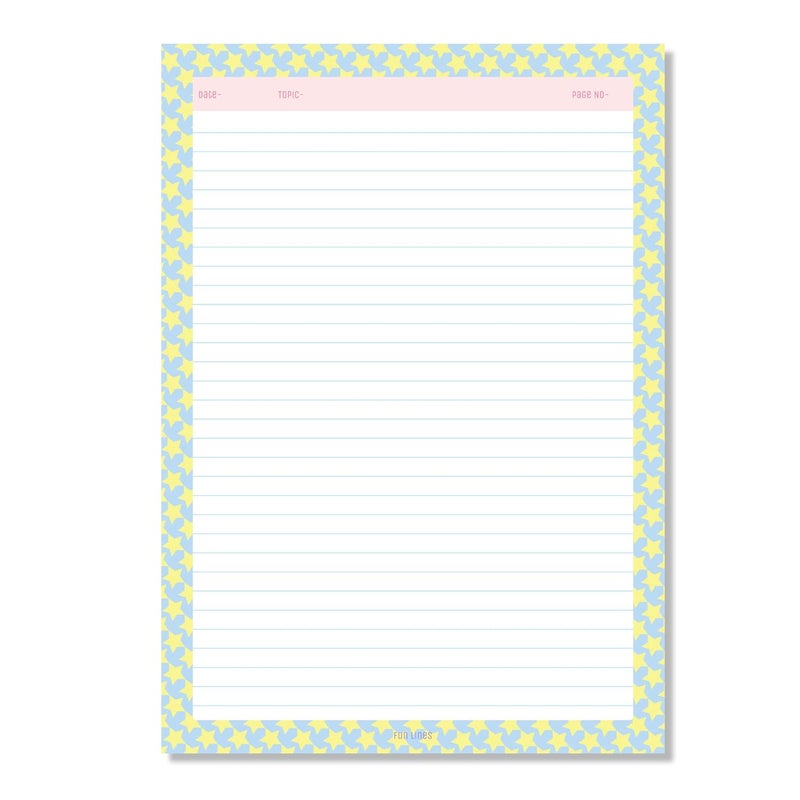 Fun Lines Premium A4 Project Papers I One Side Ruled I For Projects, Assignments,Holiday homework,Notes- Pack of 80 (Pack A) - Image 4