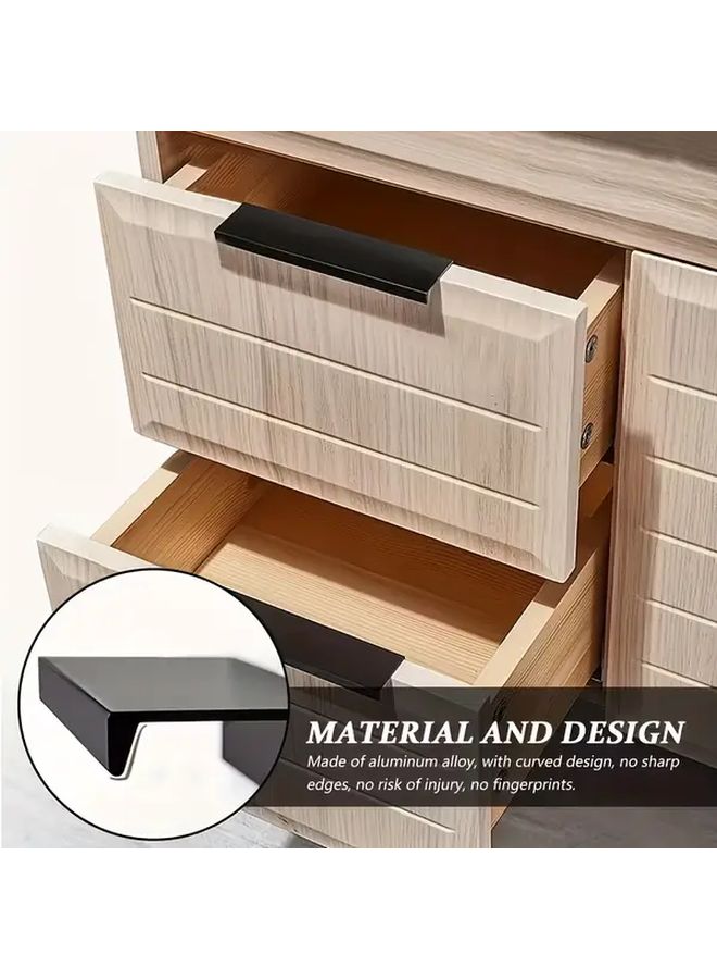 12 Pack Hidden Cabinet Handles Aluminum Furniture Handles Black Bedroom Kitchen Closet Door Handles - Image 5