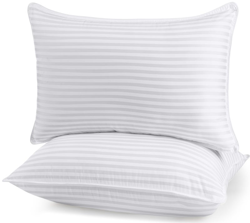 Utopia Bedding Bed Pillows for Sleeping Queen Size, 1000 Grams Filled Hotel Quality Cooling Pillows for Side, Back or Stomach Sleepers (White, Set of 2) - Image 1